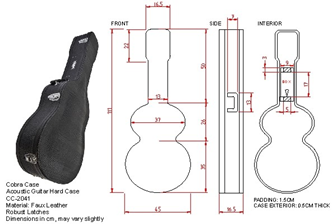 Acoustic Guitar Hard Case by Cobra Cas 